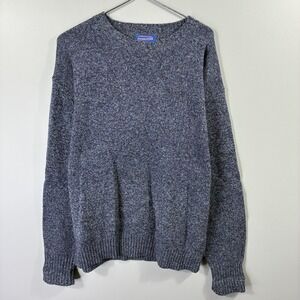 Pendleton Sweater Mens XL Blue 100% Shetland Wool Crewneck Knit Pullover